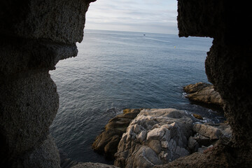 Camino por las costas de platja d'Aro, Girona, costa Brava 