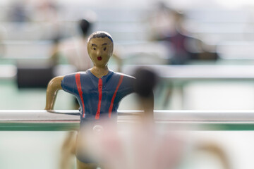 foosball metal players, Mallorca, Balearic Islands, Spain