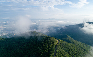 Aerial view of  mountain landscape in Shenzhen city,China