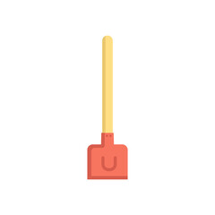small shovel with a wooden handle