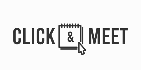 Click and meet business concept illustration
