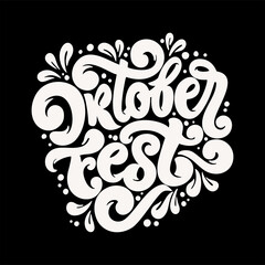 Translation from German; Welcome to Oktoberfest. Oktoberfest handwritten lettering. Beer Festival vector banner. Design template celebration.