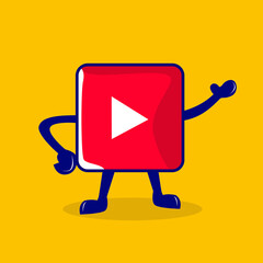 Streaming video cartoon. social media icon concept.
