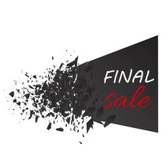 Final Sale abstract explosion banner vector
