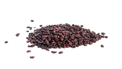 Coffee beans on white background. Coffee isolated.