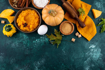Ingredient for cooking pumpkin pie