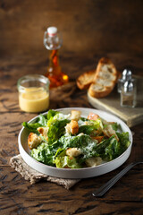 Traditional Caesar salad, vegetarian option