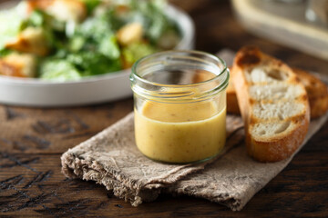 Traditional homemade Caesar salad dressing