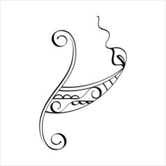 Diwali Diya Pen Ink Style M_2009001