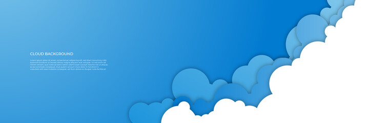 Cloud banner background. 