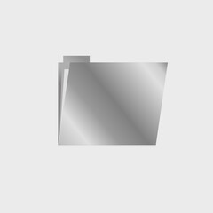open folder icon. Folder with documents on white background, vector
