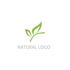 Abstract green leaf logo icon vector design. Landscape, garden, plant, nature and ecology logo vector design. Ecology Happy life Logotype concept icon. Vector illustration, Graphic Design