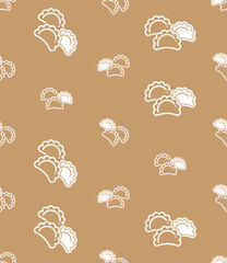 Dumpling Icon Seamless Pattern Y_2108003