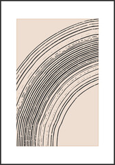 Trendy abstract creative minimalist artistic hand drawn line art composition