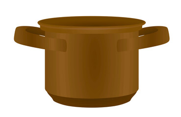 Isolated cooking pot. vector illustration