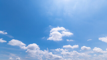 Panoramic view of clear blue sky and clouds, clouds with background.