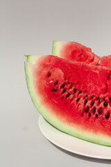 watermelon summer gray background