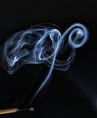 smoke on black background
