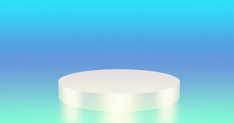 The podium is realistic. 3d rendering.