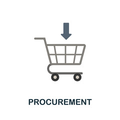 Procurement flat icon. Simple sign from procurement process collection. Creative Procurement icon illustration for web design, infographics and more