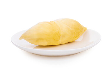 Durian fruit isolated on white background.