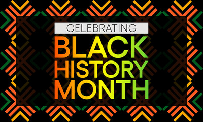 Black history month is observed every year in October, it is a way of remembering important people and events in the history of the African diaspora. Vector illustration
