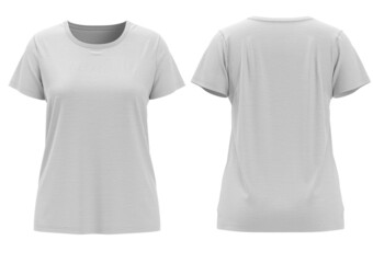  3d Rendered Ladies Short Sleeve Round Neck T-shirt