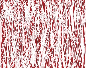 pattern with red and white stripes. Abstract drawing background. Modern doodle. 
