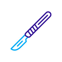 Surgical tools for operations scalpel vector icon