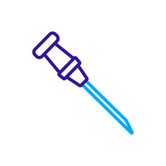 Catheter vector icon. Medicine and healthcare sign