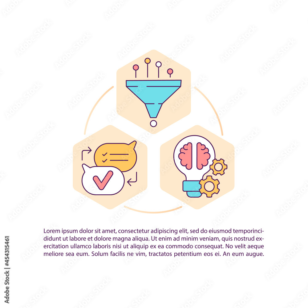 Poster Communication strategies concept line icons with text. PPT page vector template with copy space. Brochure, magazine, newsletter design element. Conversation skills linear illustrations on white