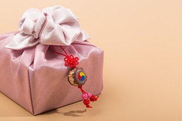 korean traditional wrapping gift box and ornament.