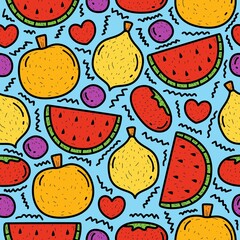fruit pattern designs illustration for clothing, wallpapers, backgrounds, posters, books, banners and more