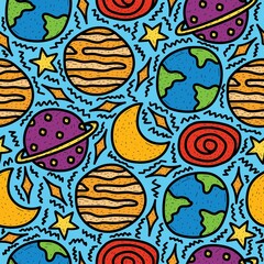 planet pattern designs illustration for clothing, wallpapers, backgrounds, posters, books, banners and more