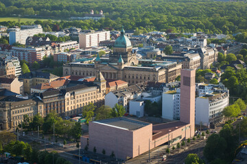 Aerial view of The Federal Administrative Court Bundesverwaltungsgericht in Leipzig