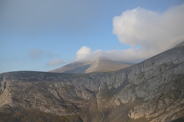 clouds over the mountains
