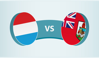 Luxembourg versus Bermuda, team sports competition concept.