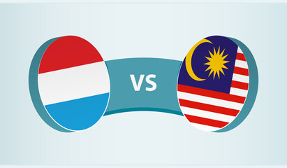 Luxembourg versus Malaysia, team sports competition concept.