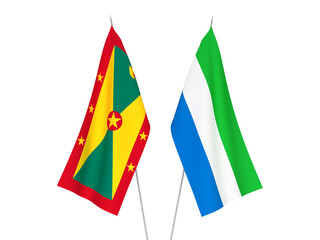 Sierra Leone and Grenada flags