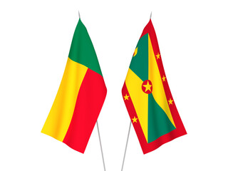 Benin and Grenada flags