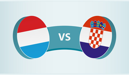 Luxembourg versus Croatia, team sports competition concept.