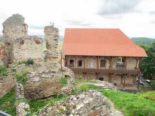 Fototapeta na wymiar Renewal three floor palace of Kosumberk castl