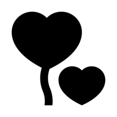 Heart-shaped air ballons