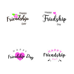 Fototapeta na wymiar illustration of friendship day icons for banners