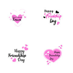 friendship day card in splash of colors