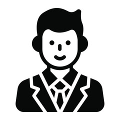 business men glyph icon, business and finance icon.