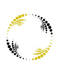 Design spiral dots, art illustration