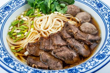 A bowl of beef ramen