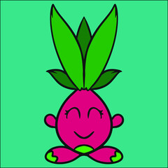 Cute and adorable radish character mascot, editable vector file for your brand, logo, icon, or all of your graphic needs.