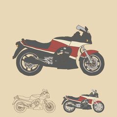 illustration of a motorcycle